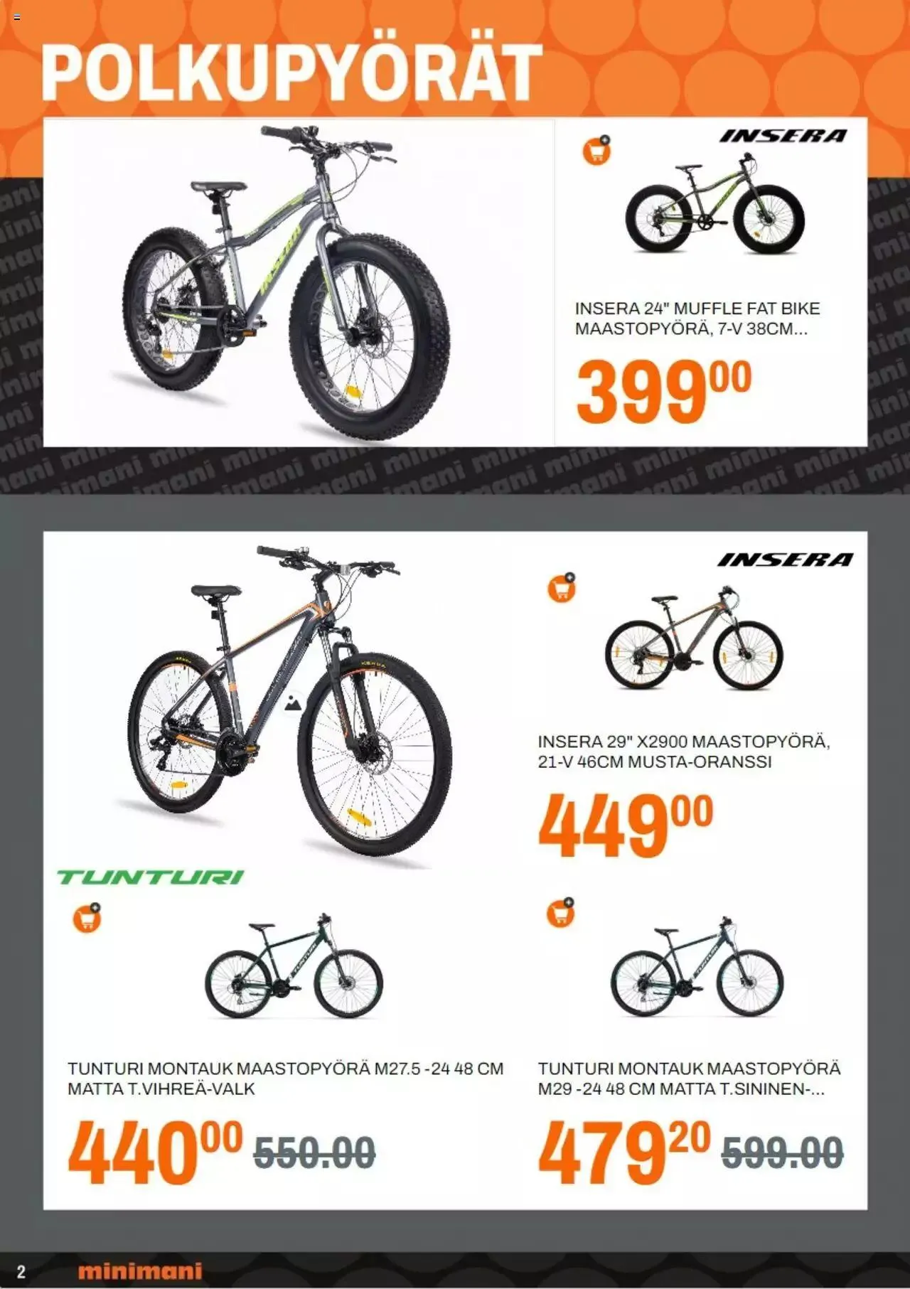 Minimani - Pyöräilykuvasto voimassa alkaen 28. elokuuta - 31. joulukuuta 2023 - Tarjouslehti sivu 2