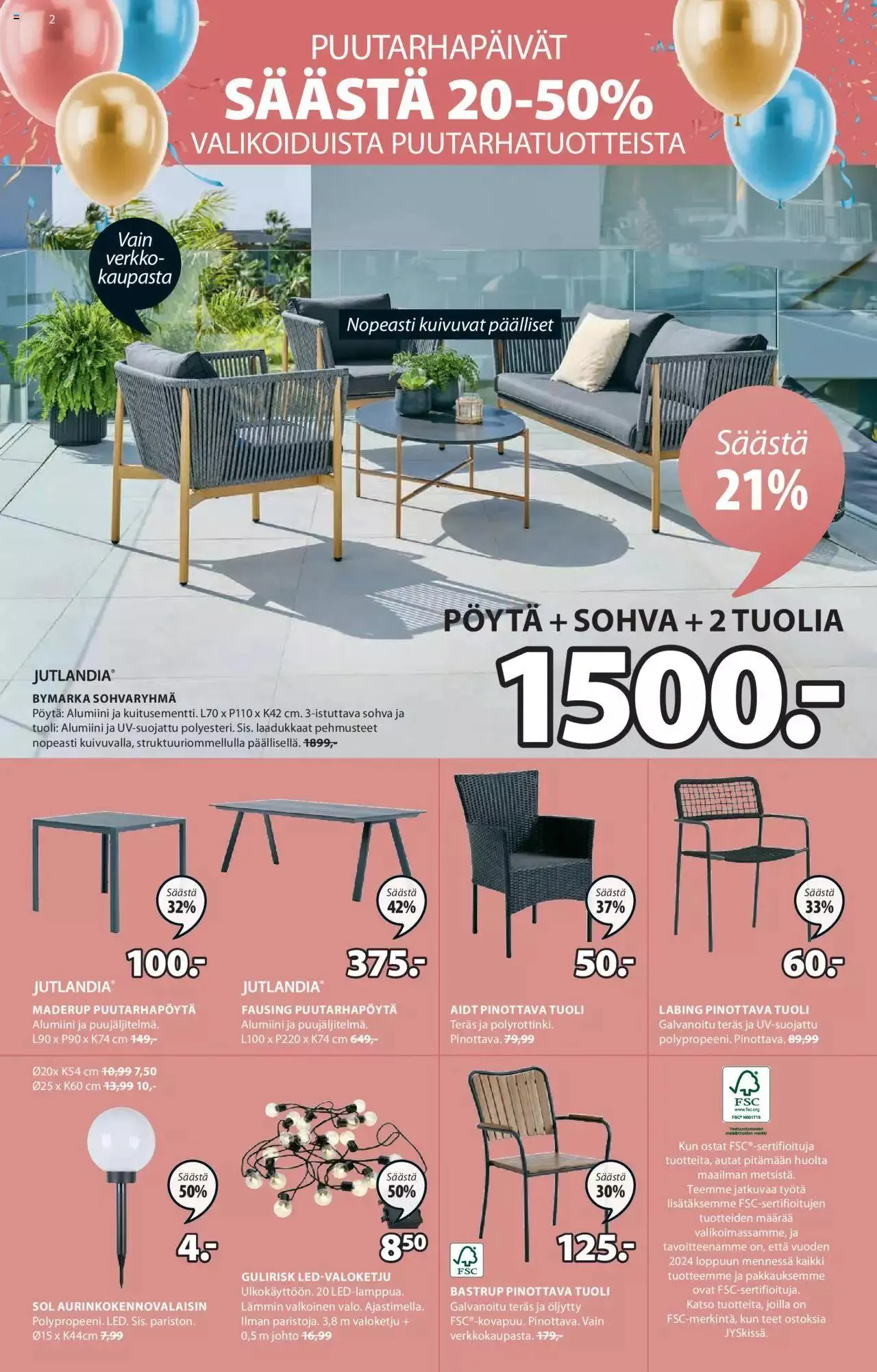 JYSK tarjoukset voimassa alkaen 15. huhtikuuta - 12. toukokuuta 2024 - Tarjouslehti sivu 2