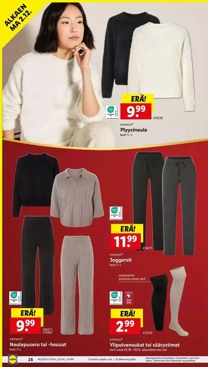 Houkuttelevia erikoistarjouksia kaikille voimassa alkaen 25. marraskuuta - 3. joulukuuta 2024 - Tarjouslehti sivu 32