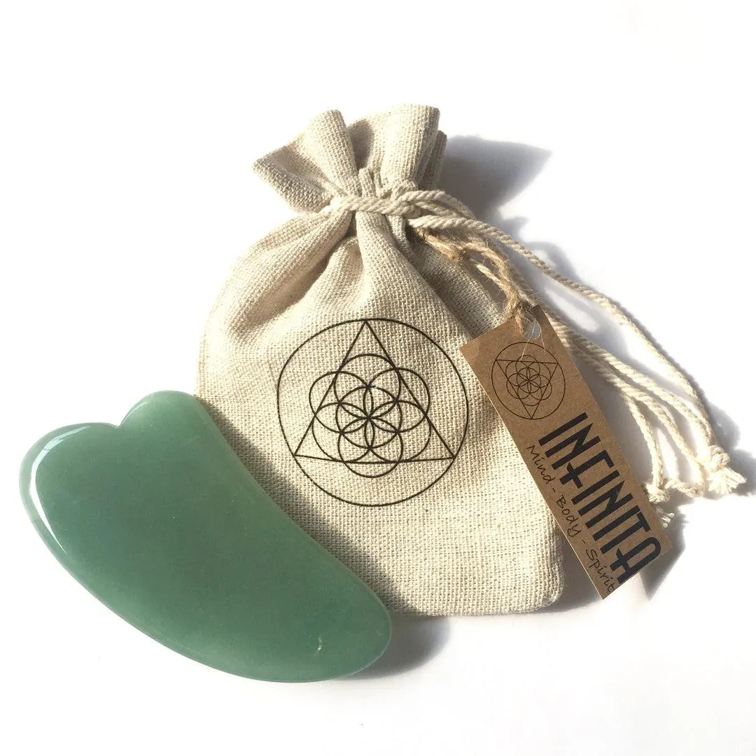 GuaSha-hierontakivi, vihreä aventuriini (guasha)