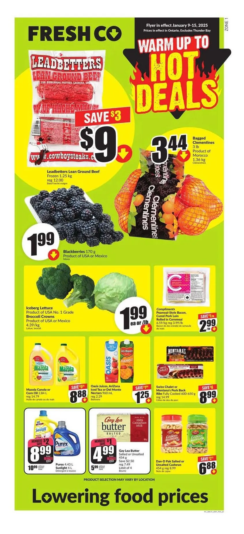 FreshCo Weekly Ad from January 8 to January 15 2025 - flyer page 1