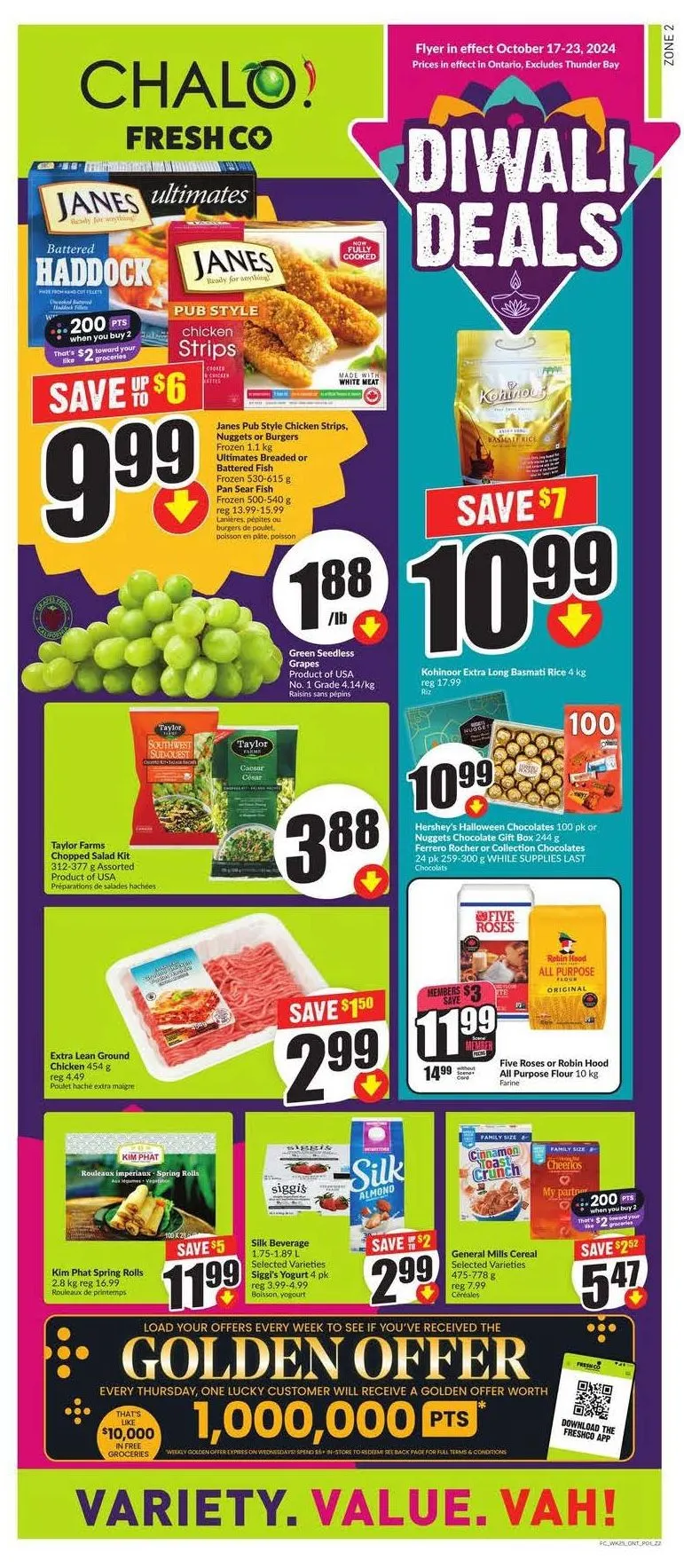Chalo! Weekly deals! from October 16 to October 23 2024 - flyer page 1