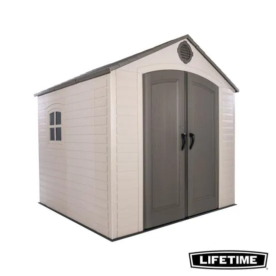 Abri de jardin résine 5.58m2 (2,44 x 2,29 m) LIFETIME #6411