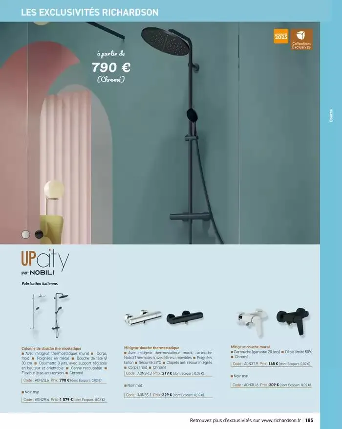 SALLE DE DE BAINS ET CARRELAGE 2025 du 11 avril au 31 décembre 2025 - Catalogue page 187