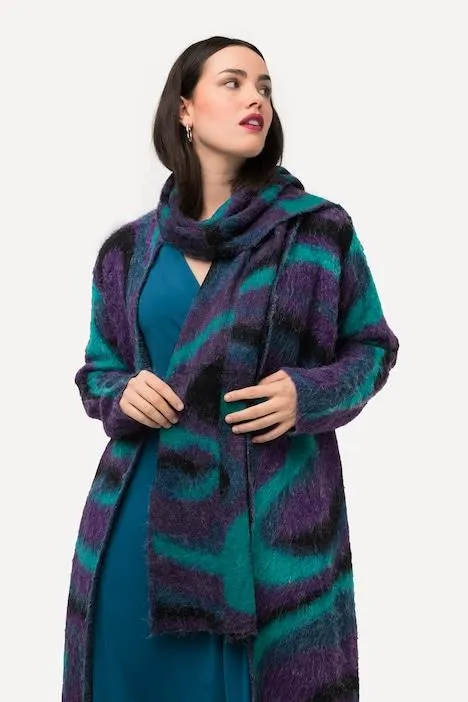 Écharpe en tricot jacquard à motif graphique