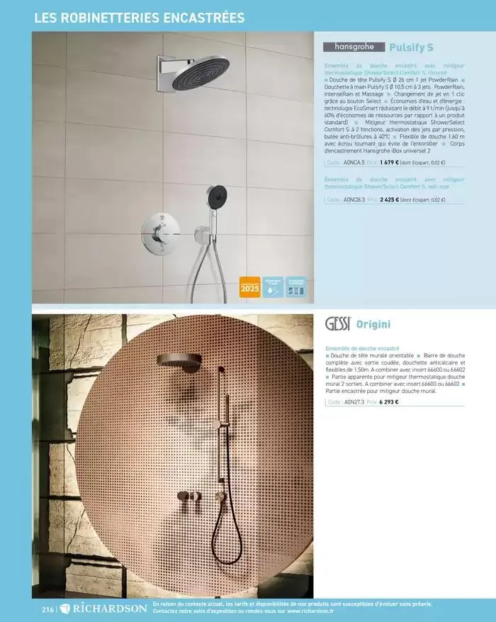 SALLE DE DE BAINS ET CARRELAGE 2025 du 11 avril au 31 décembre 2025 - Catalogue page 218
