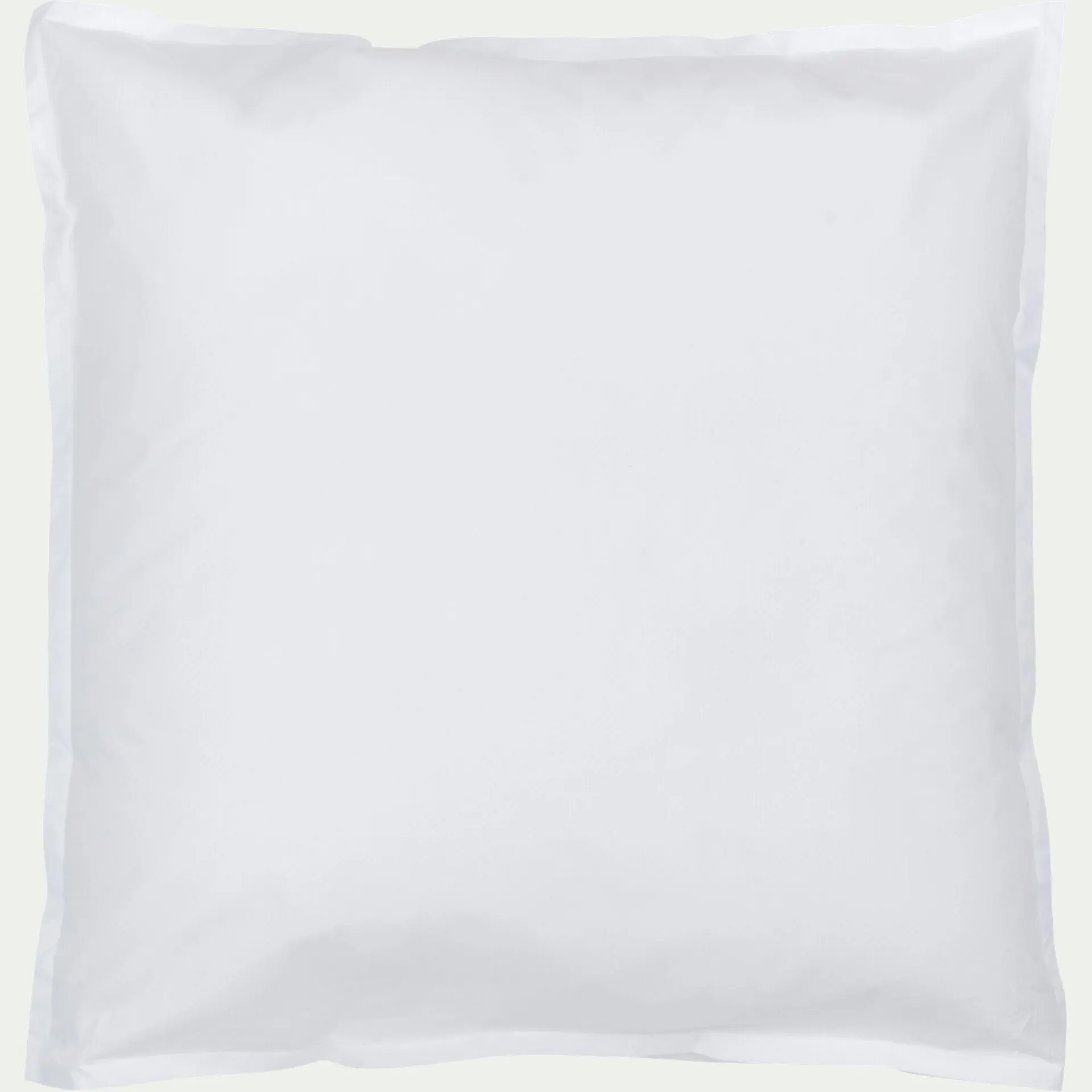 Lot de 2 taies d'oreiller en percale de coton - blanc 65x65cm
