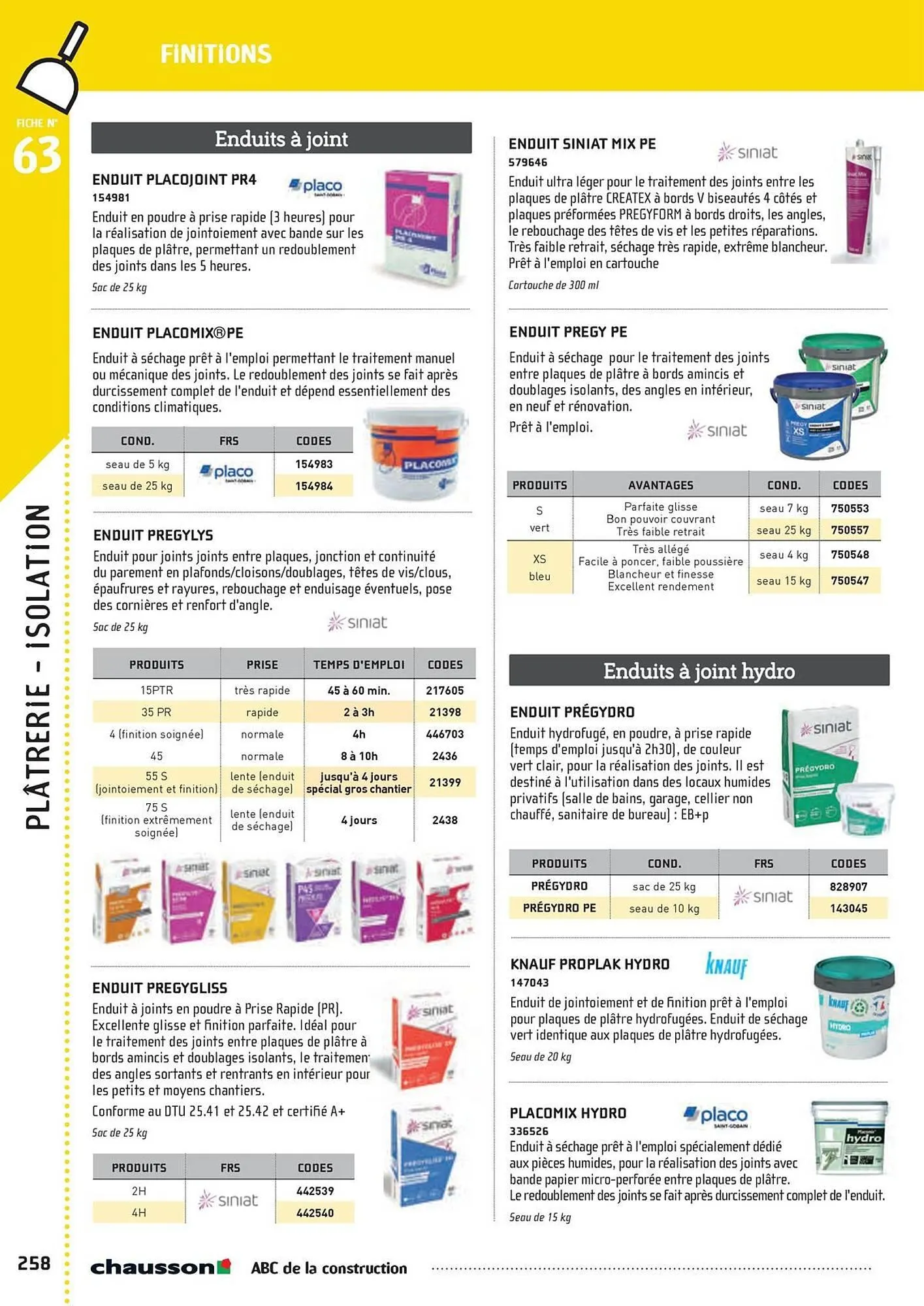 Catalogue Chausson Matériaux du 2 mai au 31 décembre 2025 - Catalogue page 260