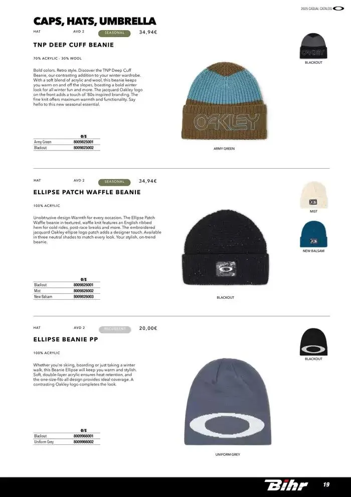 OAKLEY Casual 2025 du 27 mars au 31 décembre 2025 - Catalogue page 19
