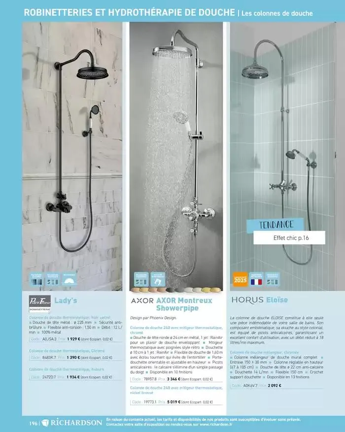 SALLE DE DE BAINS ET CARRELAGE 2025 du 11 avril au 31 décembre 2025 - Catalogue page 198