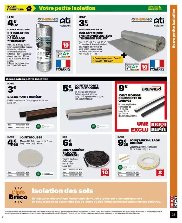 J’améliore mon habitat à prix dépôt du 2 octobre au 9 octobre 2024 - Catalogue page 23