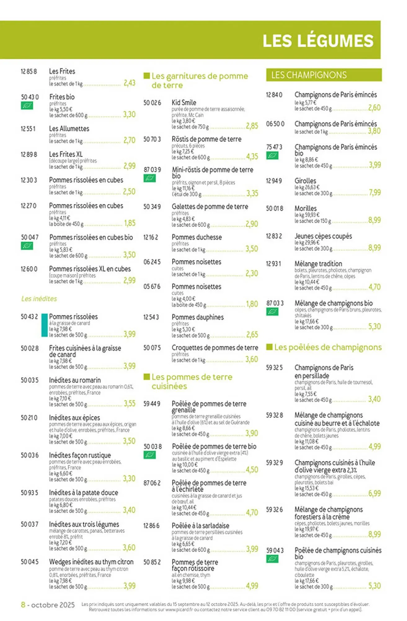 Catalogue Picard du 15 septembre au 16 novembre 2025 - Catalogue page 8