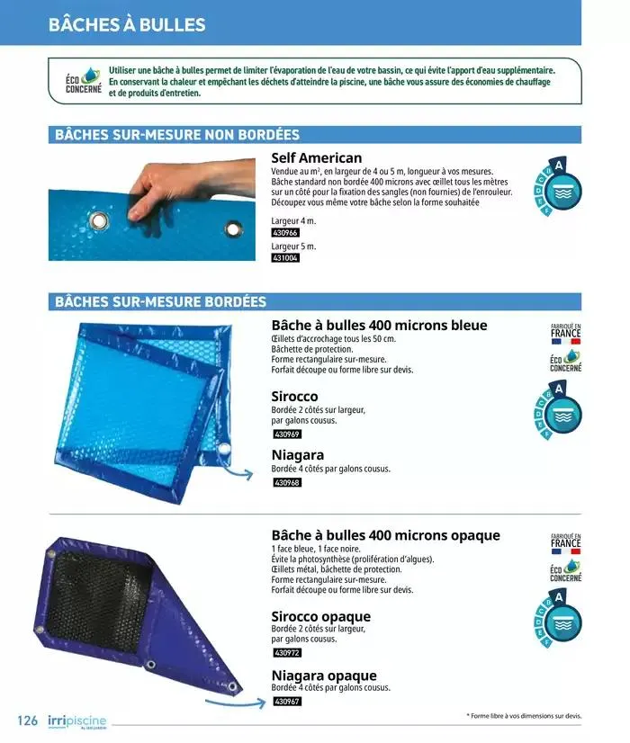 Les plaisir de l'eau Piscine,Spa,Arrosage du 10 mars au 31 décembre 2025 - Catalogue page 126