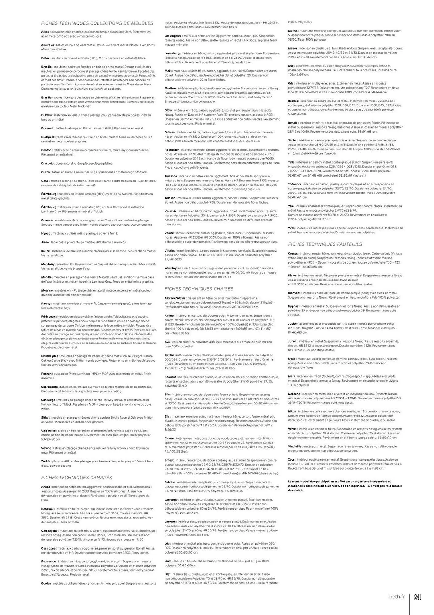 Catalogue H&H du 15 septembre au 28 février 2026 - Catalogue page 241