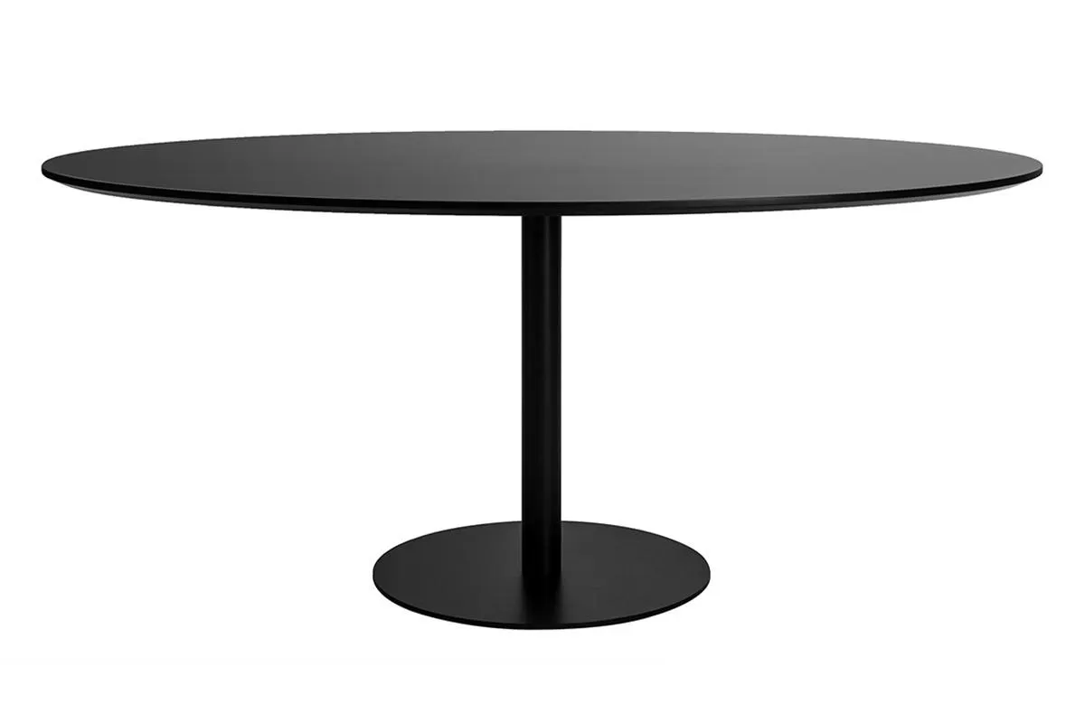Table à manger design noire ovale L170 cm HALIA