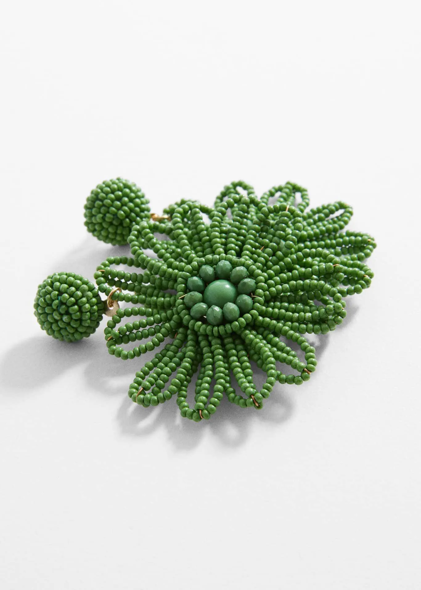 Orecchini fiori perline