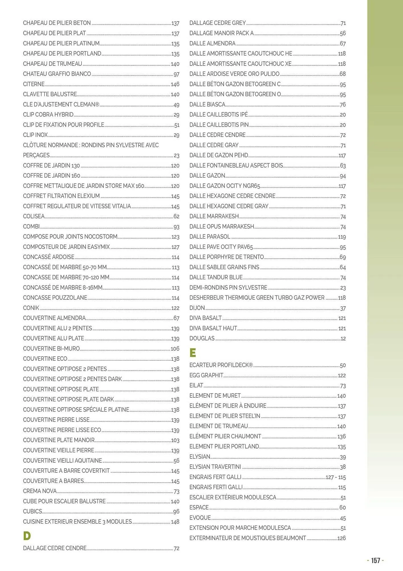 Catalogue Doras du 26 mars au 31 décembre 2025 - Catalogue page 157