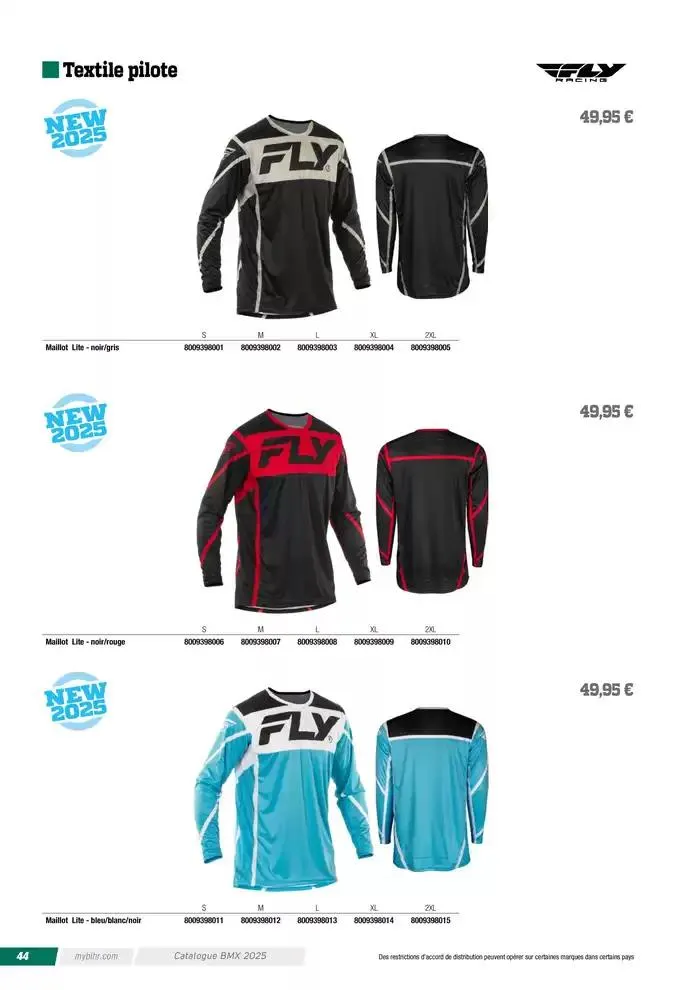 FLY RACING BMX 2025 du 12 avril au 31 décembre 2025 - Catalogue page 44