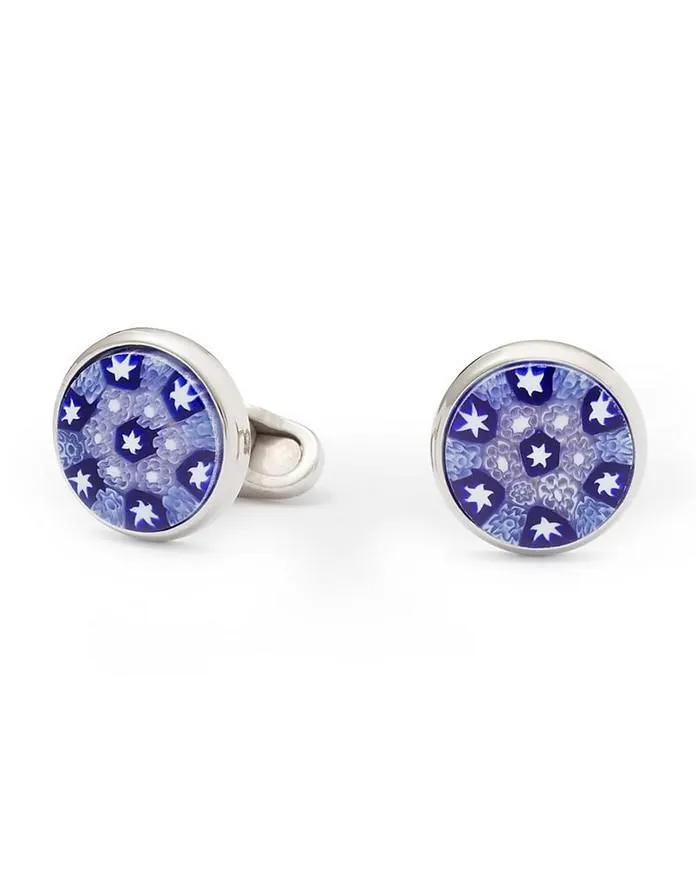 Burano Brass and Murano Glass Night Sky Cufflinks