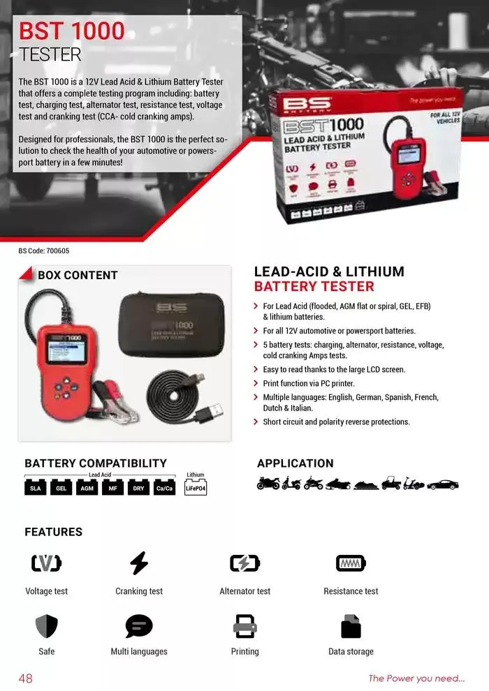 BS BATTERY 2024 du 26 mars au 31 décembre 2025 - Catalogue page 48