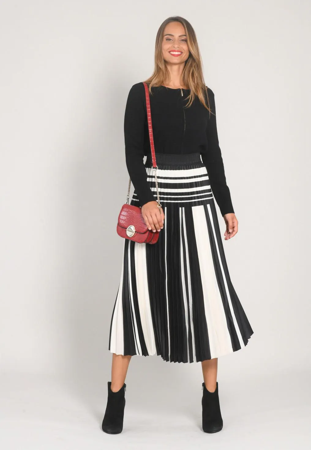 CALIMATA - JUPE - NOIR/CREME