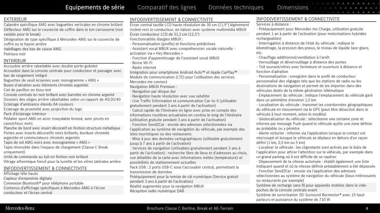 Classe C Berline, Break et All Terrain du 9 septembre au 31 août 2025 - Catalogue page 8