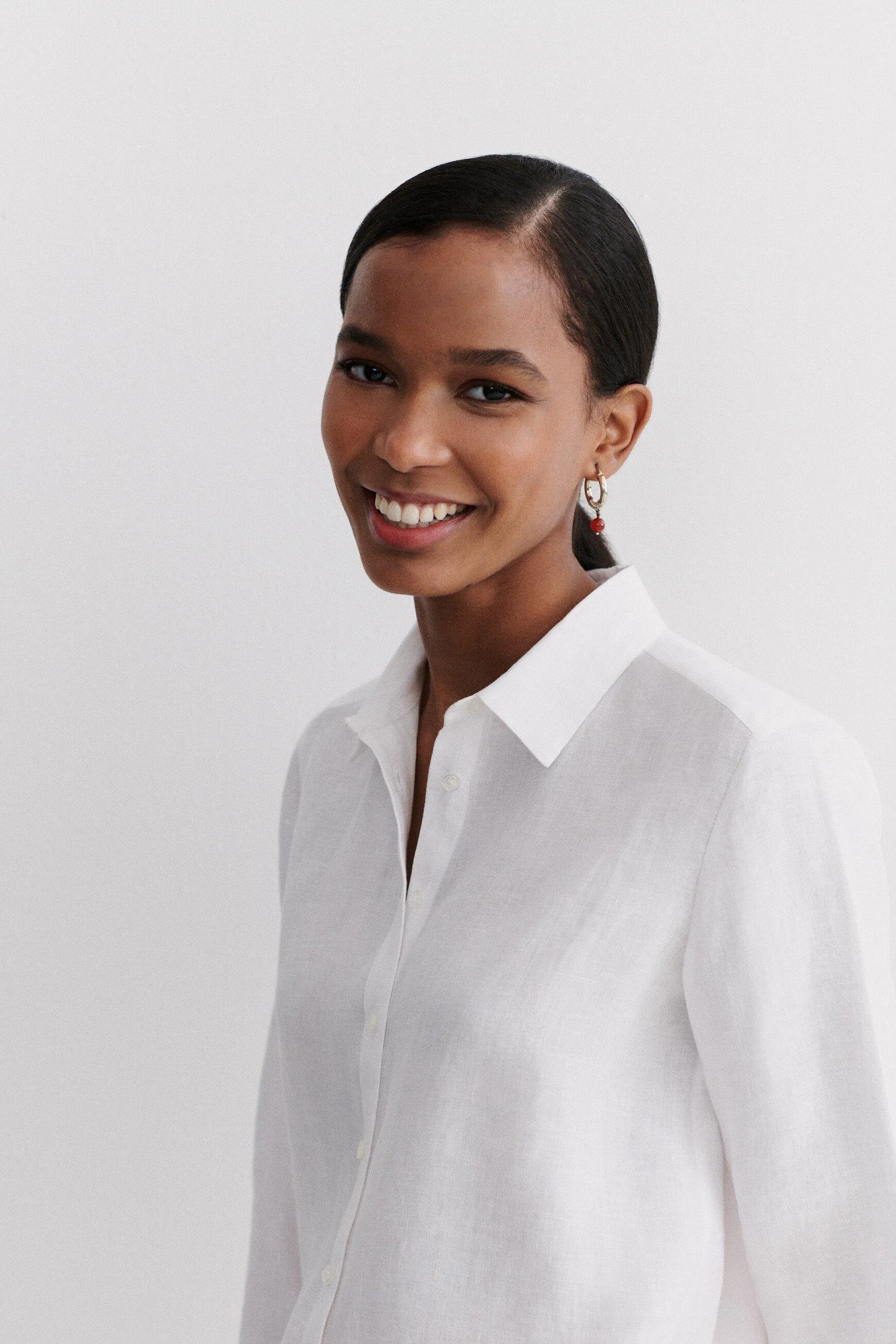 chemise brenda 100% lin blanc femme