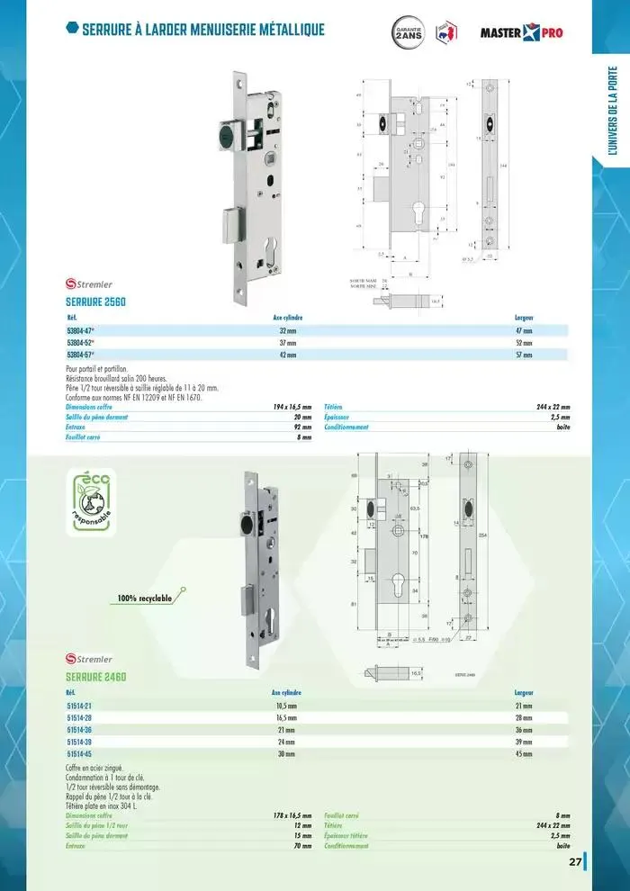 Guide Quincaillerie Serrurerie 2025 - 2026 du 1 avril au 1 avril 2026 - Catalogue page 29