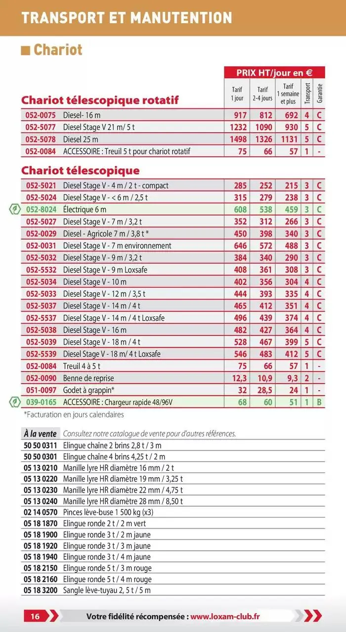 Tarifs professionnels du 3 janvier au 31 décembre 2025 - Catalogue page 18