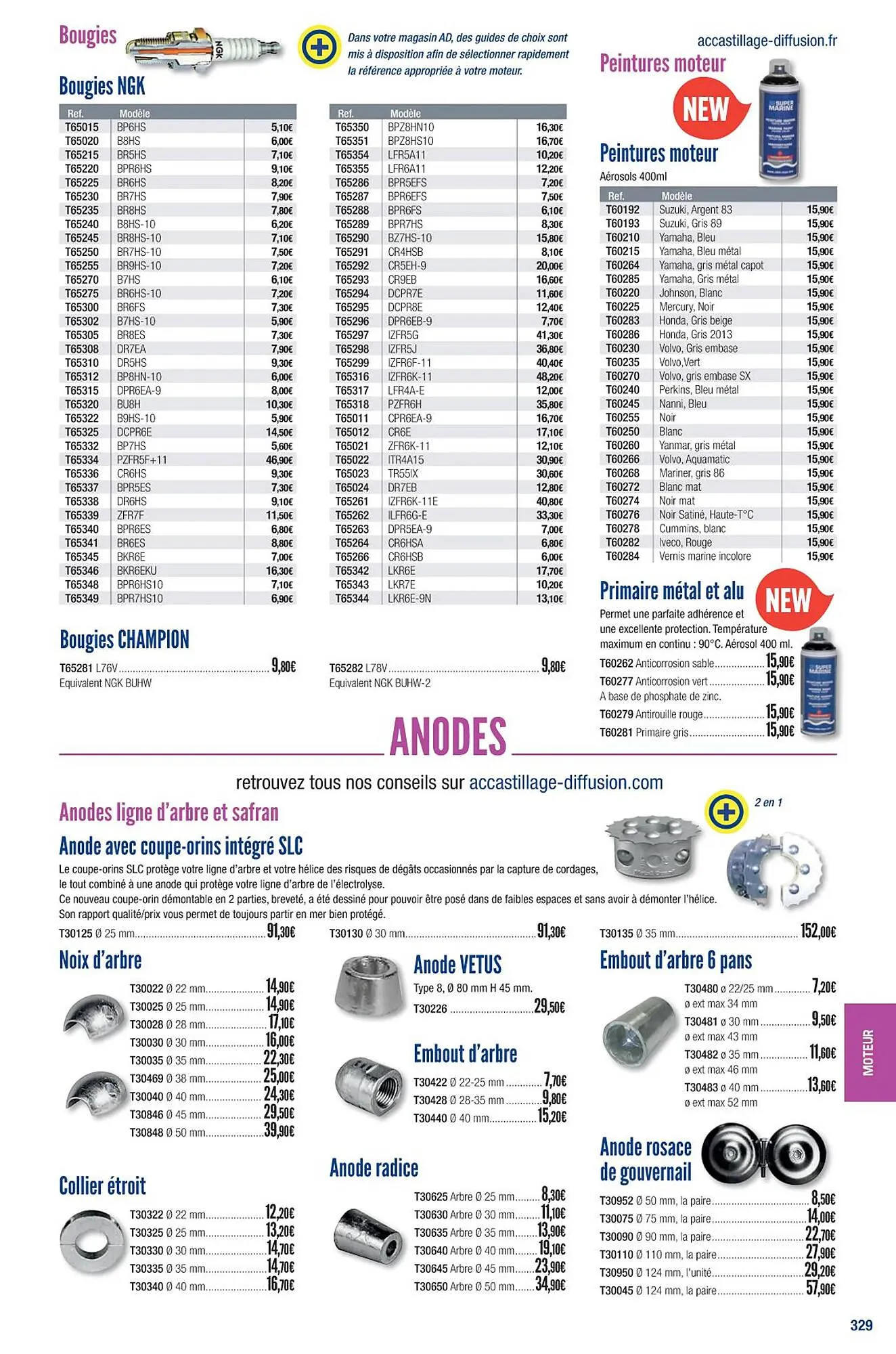 Catalogue Accastillage Diffusion du 1 mars au 31 décembre 2023 - Catalogue page 331