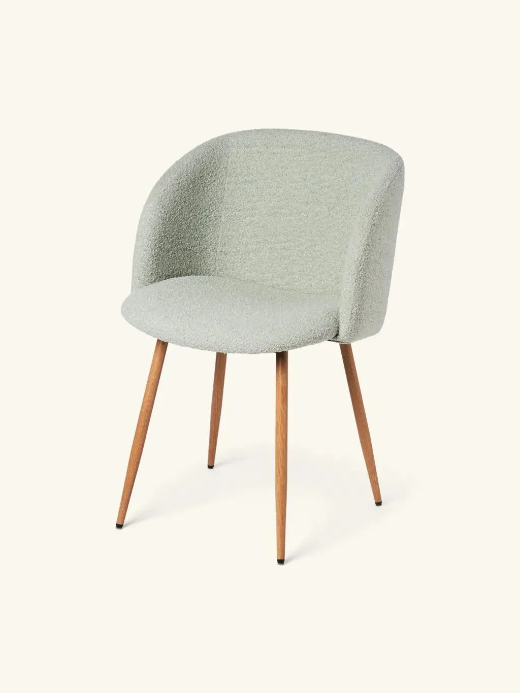 Chaise en tissu bouclé