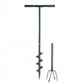 Bêche et tarière manuelle 2 en 1