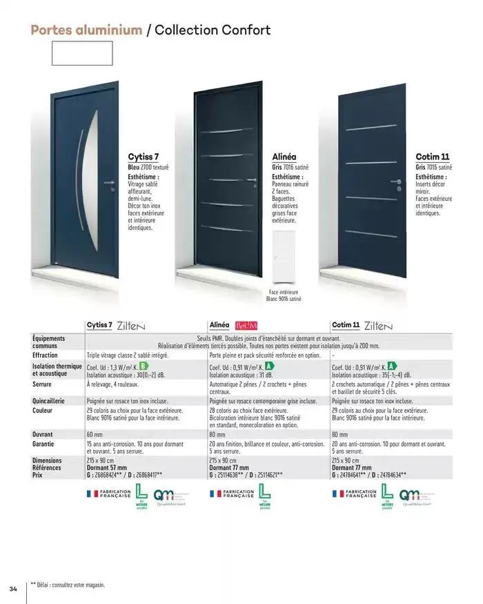 Menuiserie Extérieures 2025 du 1 janvier au 31 décembre 2025 - Catalogue page 34
