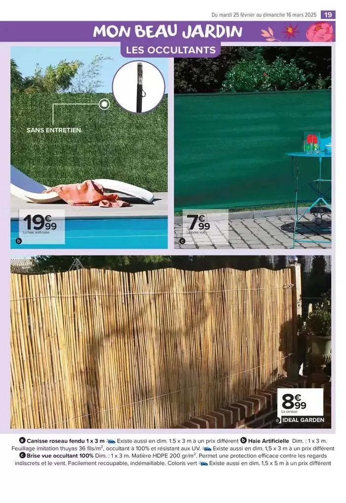 PROFITER ENFIN DE SON JARDIN du 25 février au 16 mars 2025 - Catalogue page 19