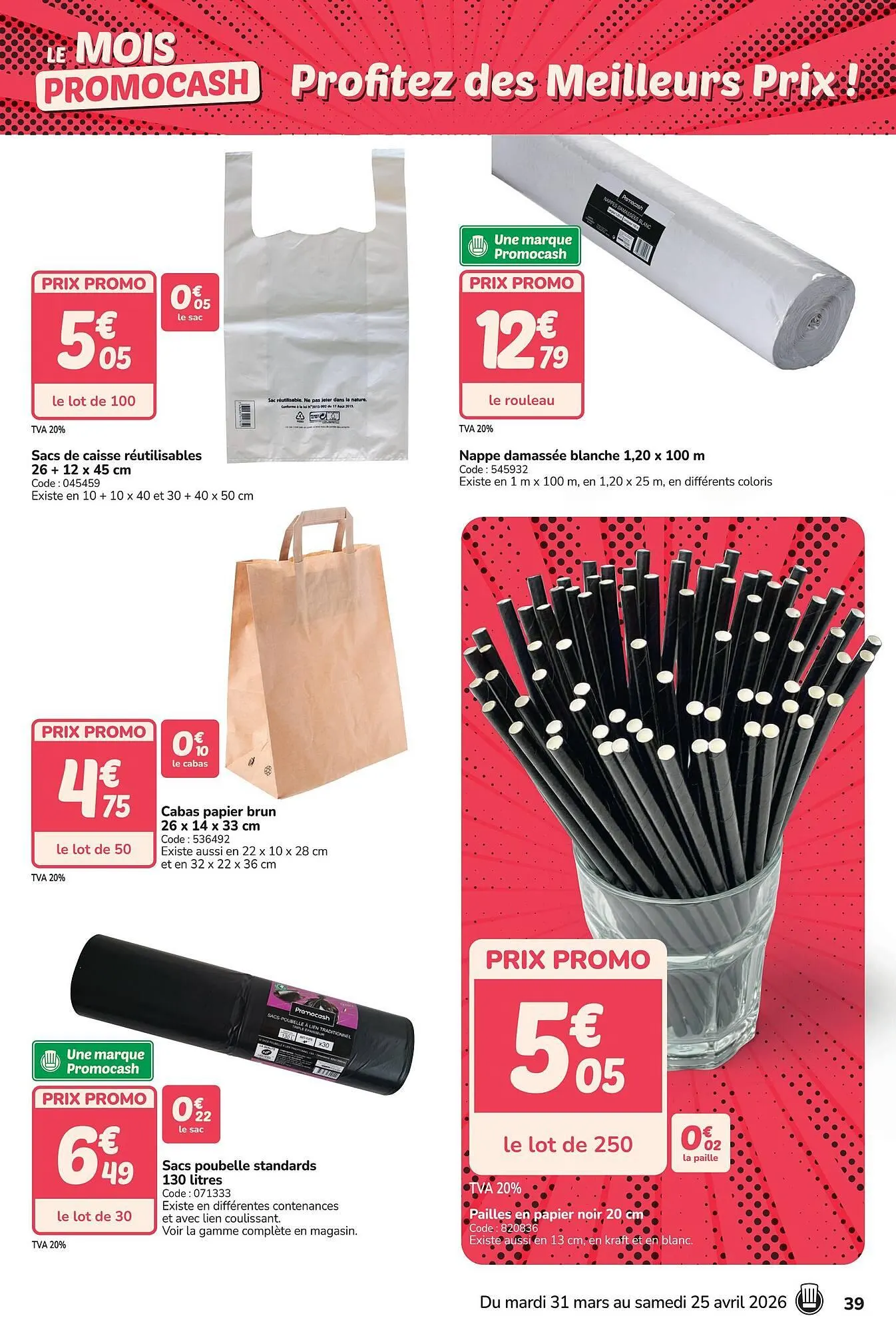 Catalogue Promocash du 31 mars au 25 avril 2026 - Catalogue page 39