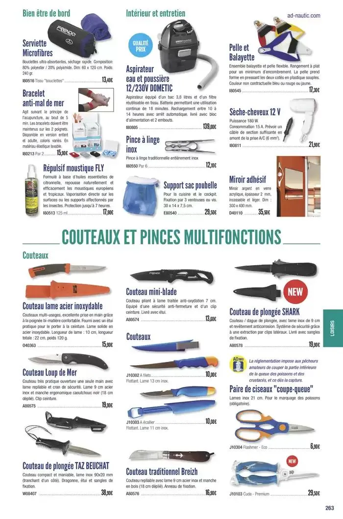 Catalogue Accastillage Diffusion 2025 du 1 janvier au 31 décembre 2025 - Catalogue page 265