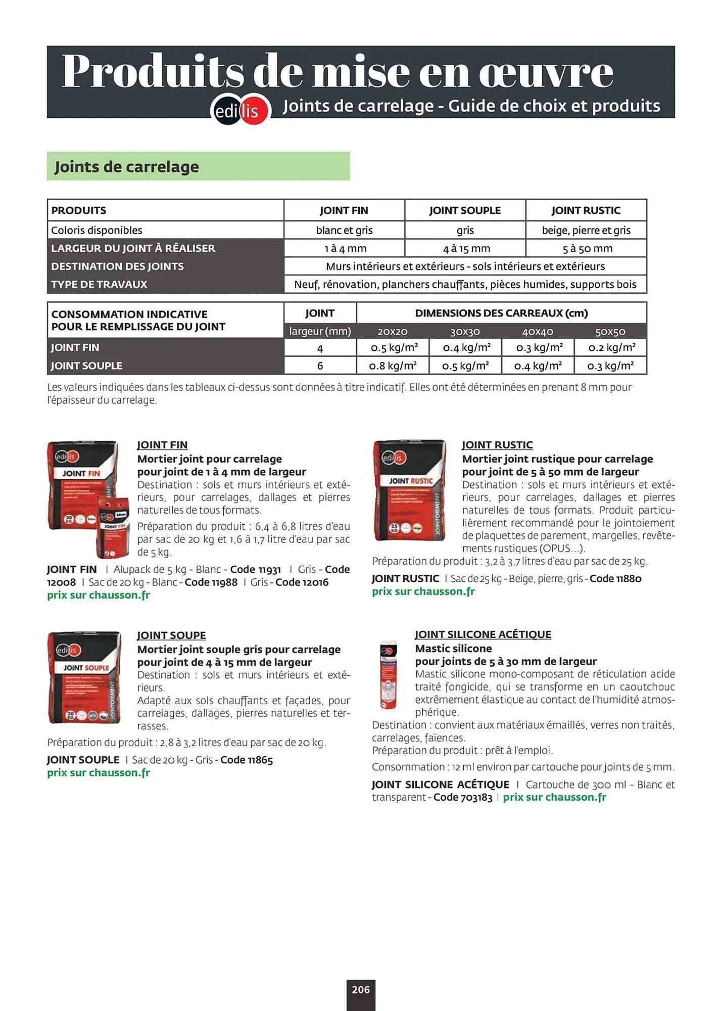 Catalogue Chausson Matériaux du 12 septembre au 31 décembre 2026 - Catalogue page 208