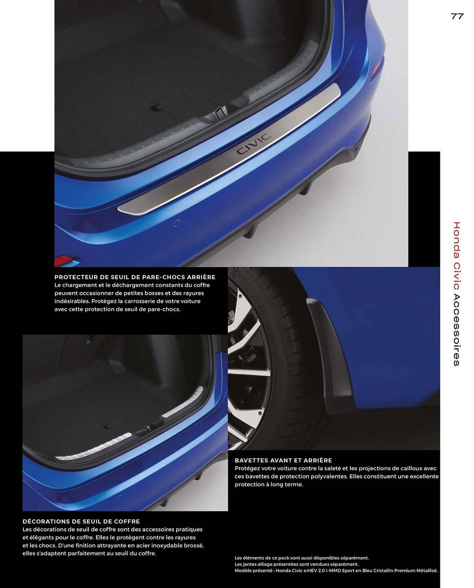Catalogue Honda Civic Hybrid du 20 décembre au 30 juin 2024 - Catalogue page 77