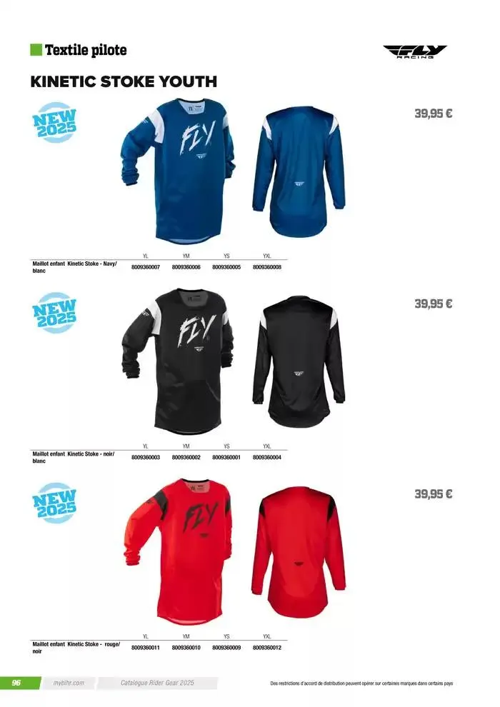 FLY RACING 2025 du 20 novembre au 31 août 2025 - Catalogue page 98