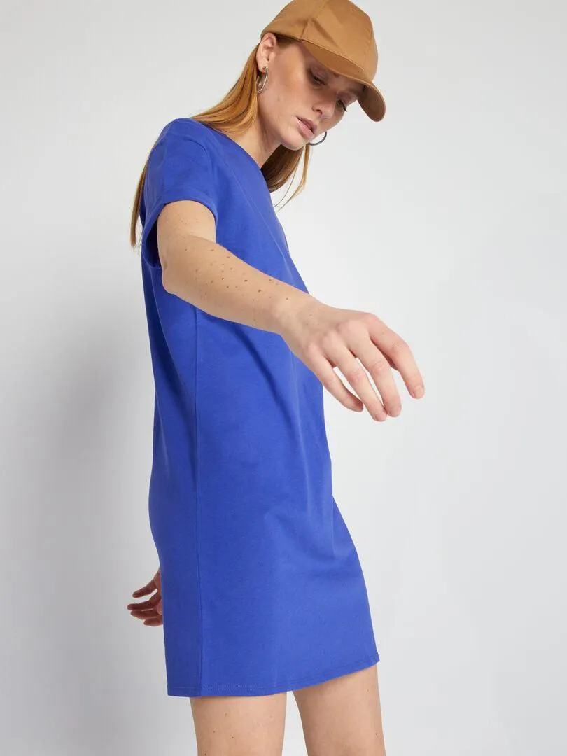 Vestido tipo camiseta - AZUL