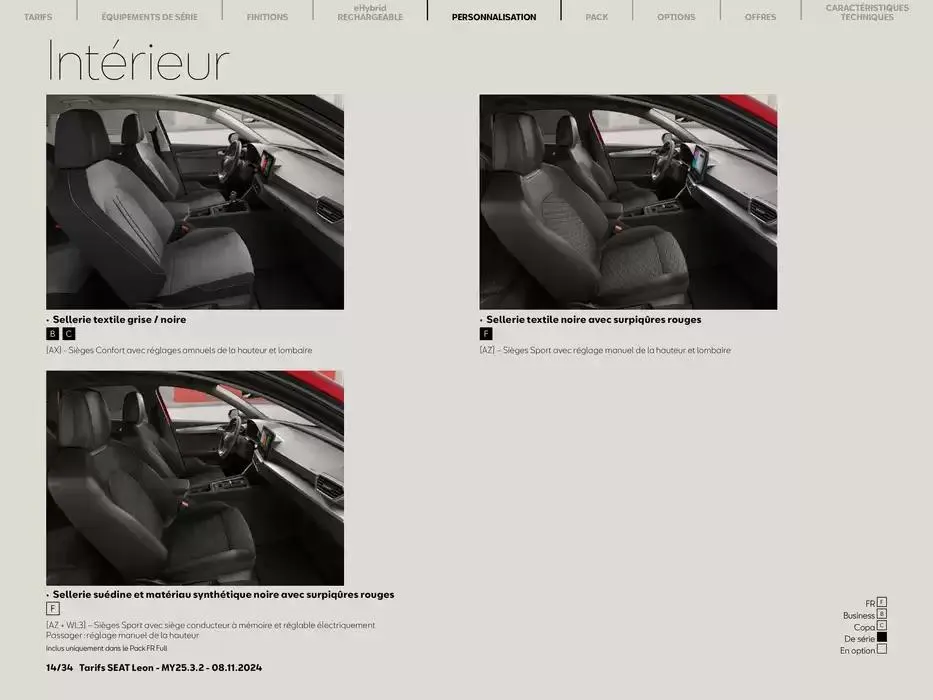 SEAT Leon 5 portes du 11 novembre au 9 novembre 2025 - Catalogue page 14