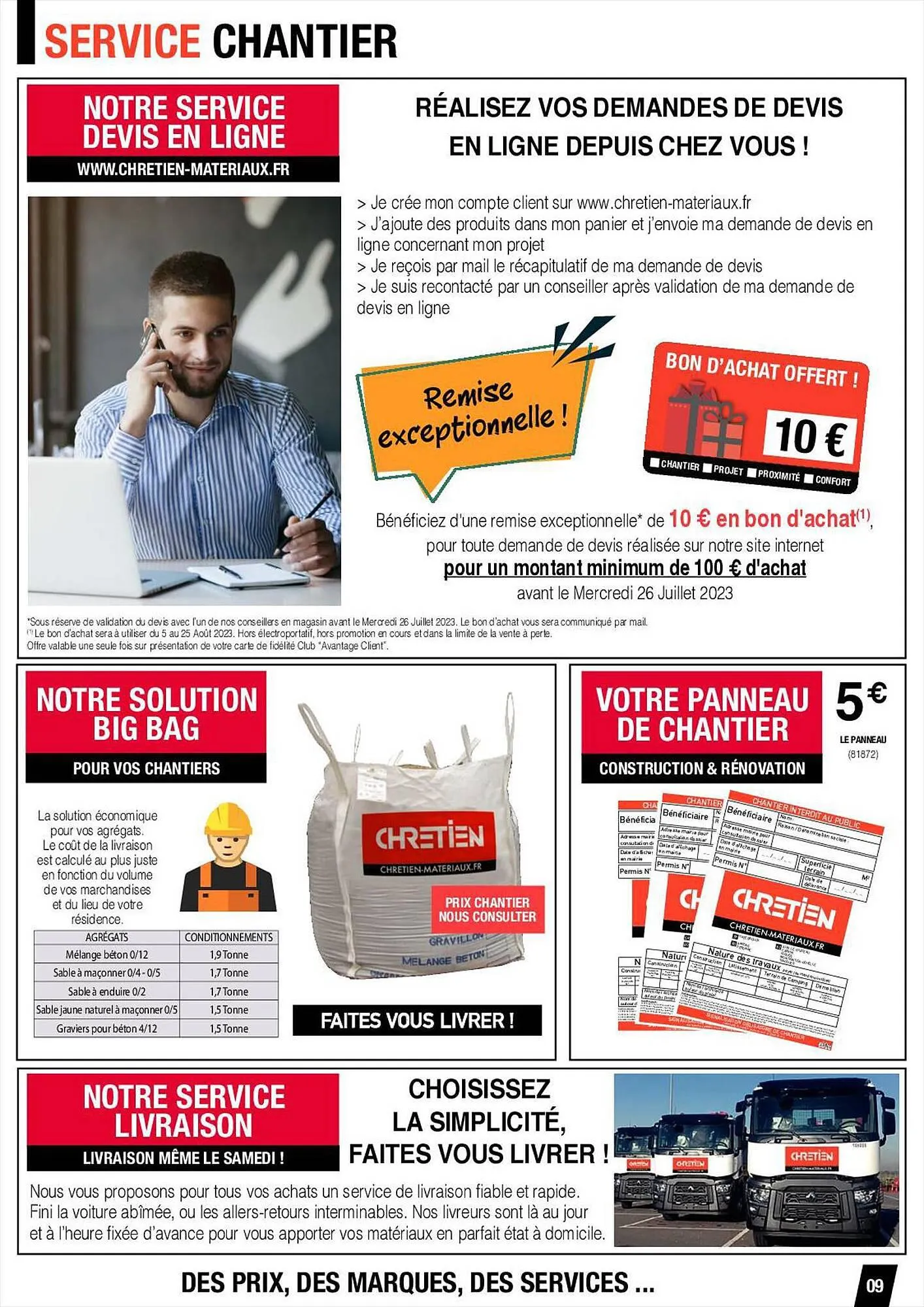 Catalogue Chretien Matériaux du 6 juillet au 19 août 2023 - Catalogue page 9