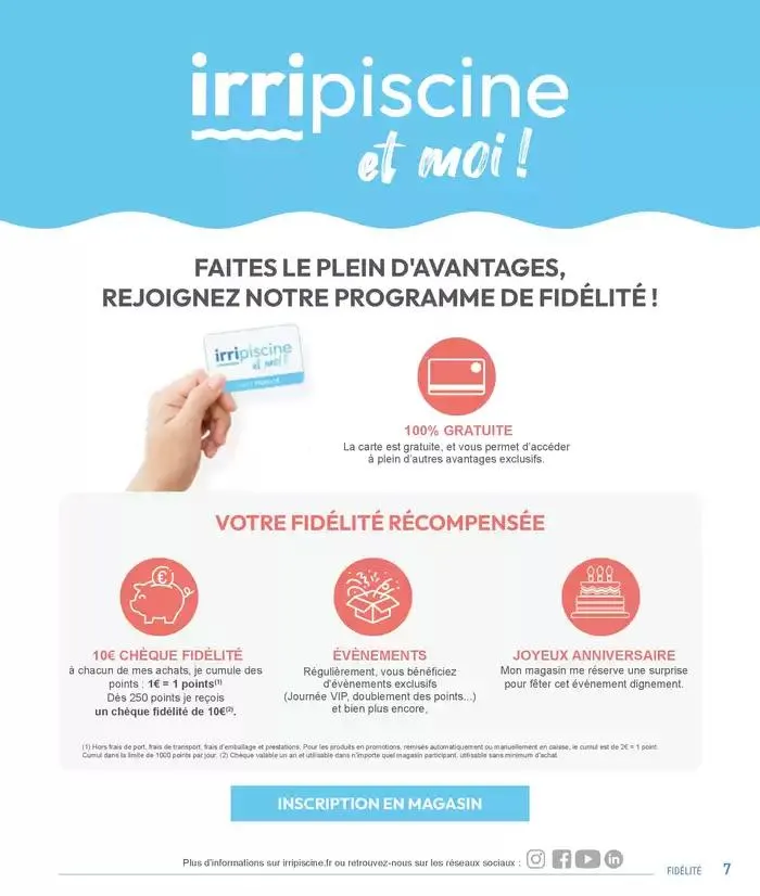 Les plaisir de l'eau Piscine,Spa,Arrosage du 10 mars au 31 décembre 2025 - Catalogue page 7