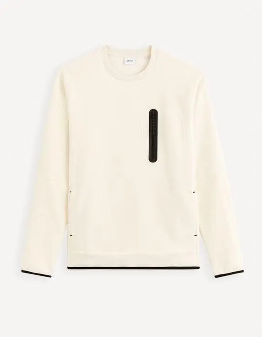 Sweat col rond - beige