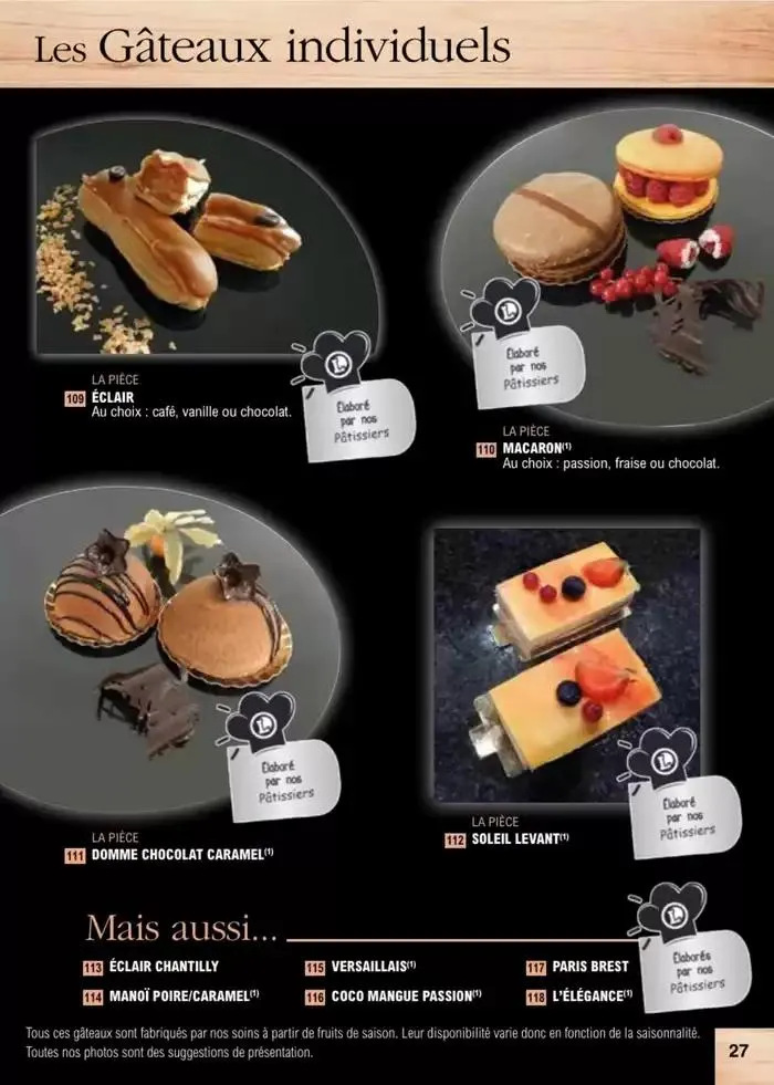 Carte traiteur permanente du 2 janvier au 30 novembre 2025 - Catalogue page 19