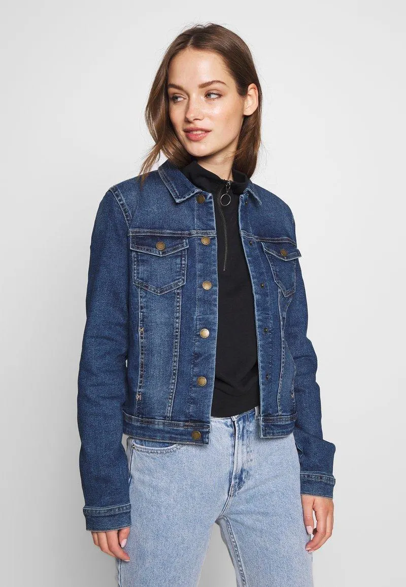 ONLWESTA JACKET - Veste en jean - dark blue denim