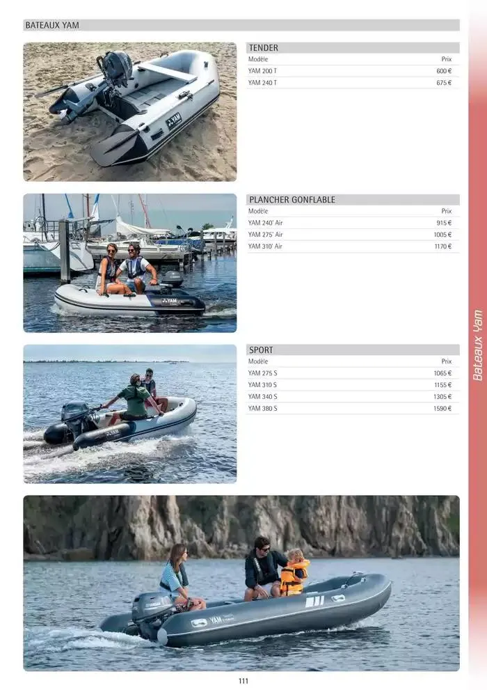 Catalogue Yamaha Marine - Accessoires Marine 2025 du 1 mars au 31 mars 2025 - Catalogue page 111
