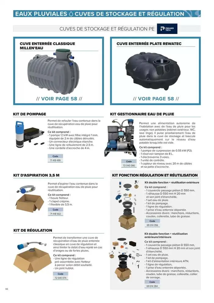 ASSAINISSEMENT NON COLLECTIF ET GESTION DES EAUX PLUVIALES du 4 mars au 31 décembre 2025 - Catalogue page 66