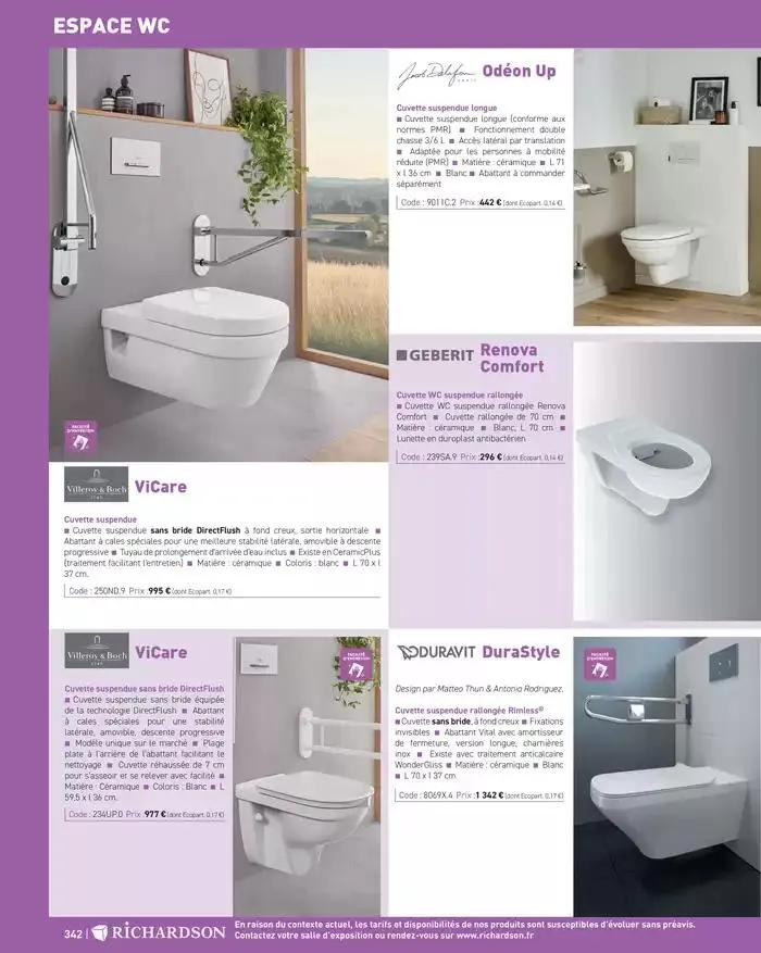 SALLE DE DE BAINS ET CARRELAGE 2025 du 11 avril au 31 décembre 2025 - Catalogue page 344