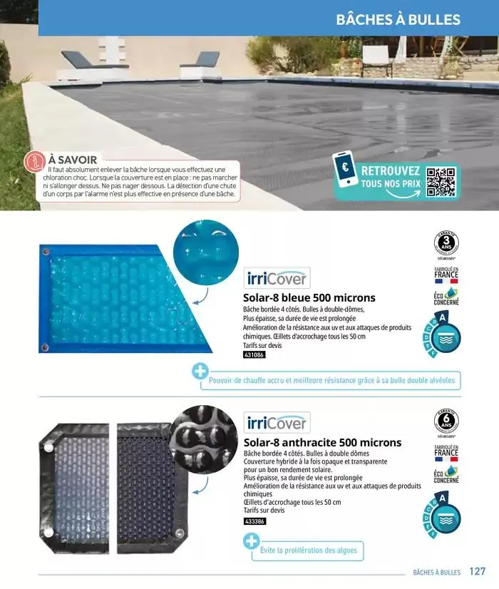 Les plaisir de l'eau Piscine,Spa,Arrosage du 10 mars au 31 décembre 2025 - Catalogue page 127